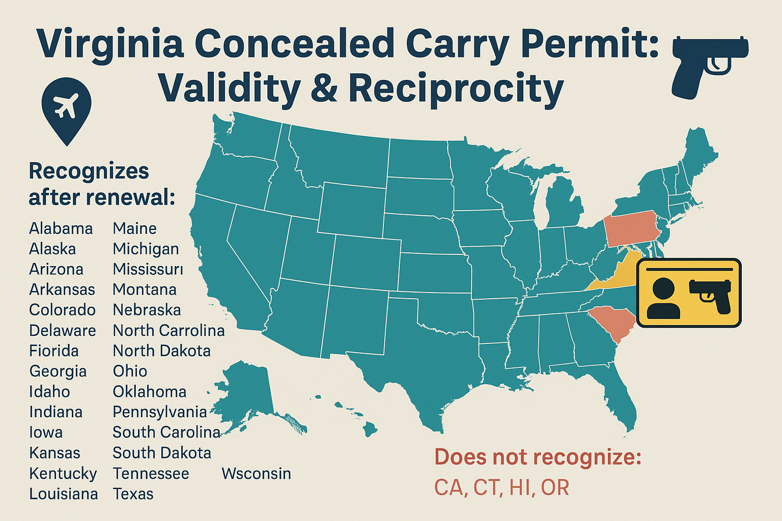 What States Recognize Virginia Concealed Carry Permit,
